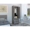Tuhome Lisboa Armoire, Rod, Double Door, Two Drawers, Metal Handles, Light Gray CLZ5535 - alternate 3